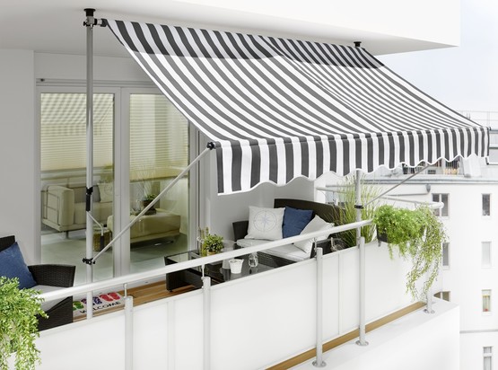 Sunfun Teleskopik Tente Gri-Beyaz 300x130 cm 