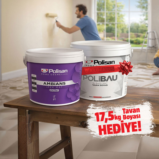 Polisan 15L Ambians Extra İpek Mat Marjinal Gri Ci7602 İç Cephe Boyası